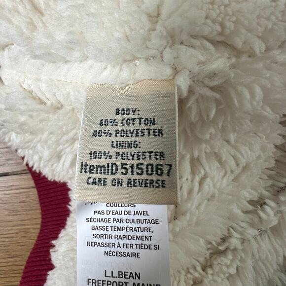 L.L. Bean Sherpa Fleece Lined Sweatpants Red Cranberry Heather Size Extra Large - Picture 7 of 9